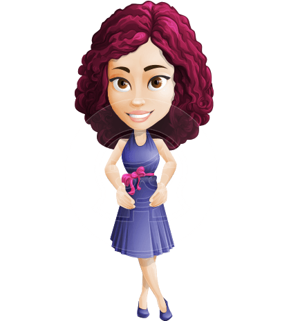 Casual Cartoon Girl: Very Peri Color Edition - 112 stock vector images