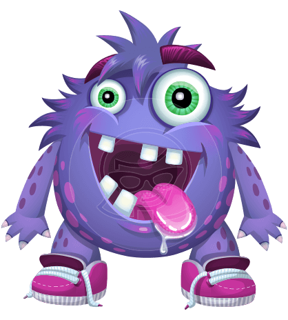 Funny Monster Cartoon Blue-Violet - 112 stock vector images