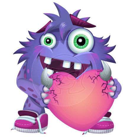 Funny Monster Cartoon Blue-Violet - 112 stock vector images