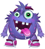 Funny Monster Cartoon Character: 2022 Very Peri Edition