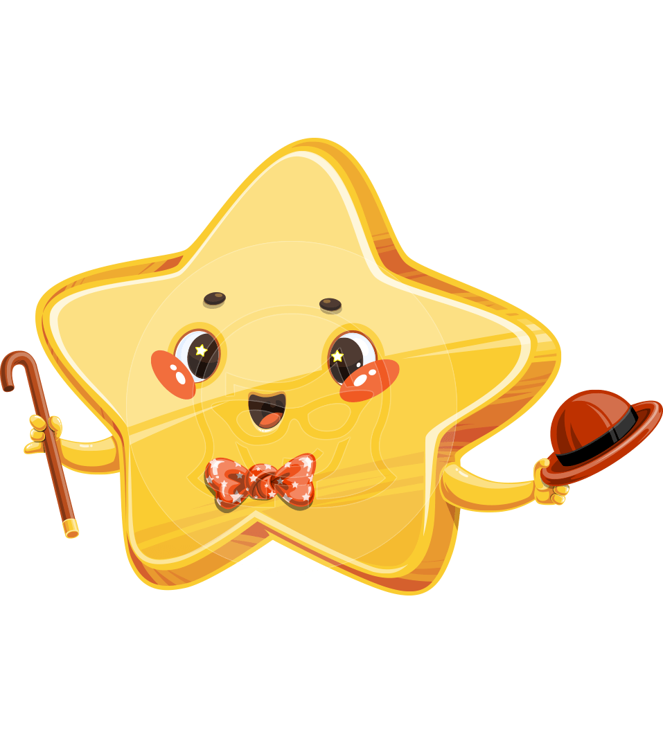Cute Cartoon Star Character