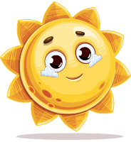 Cute Cartoon Sun Character