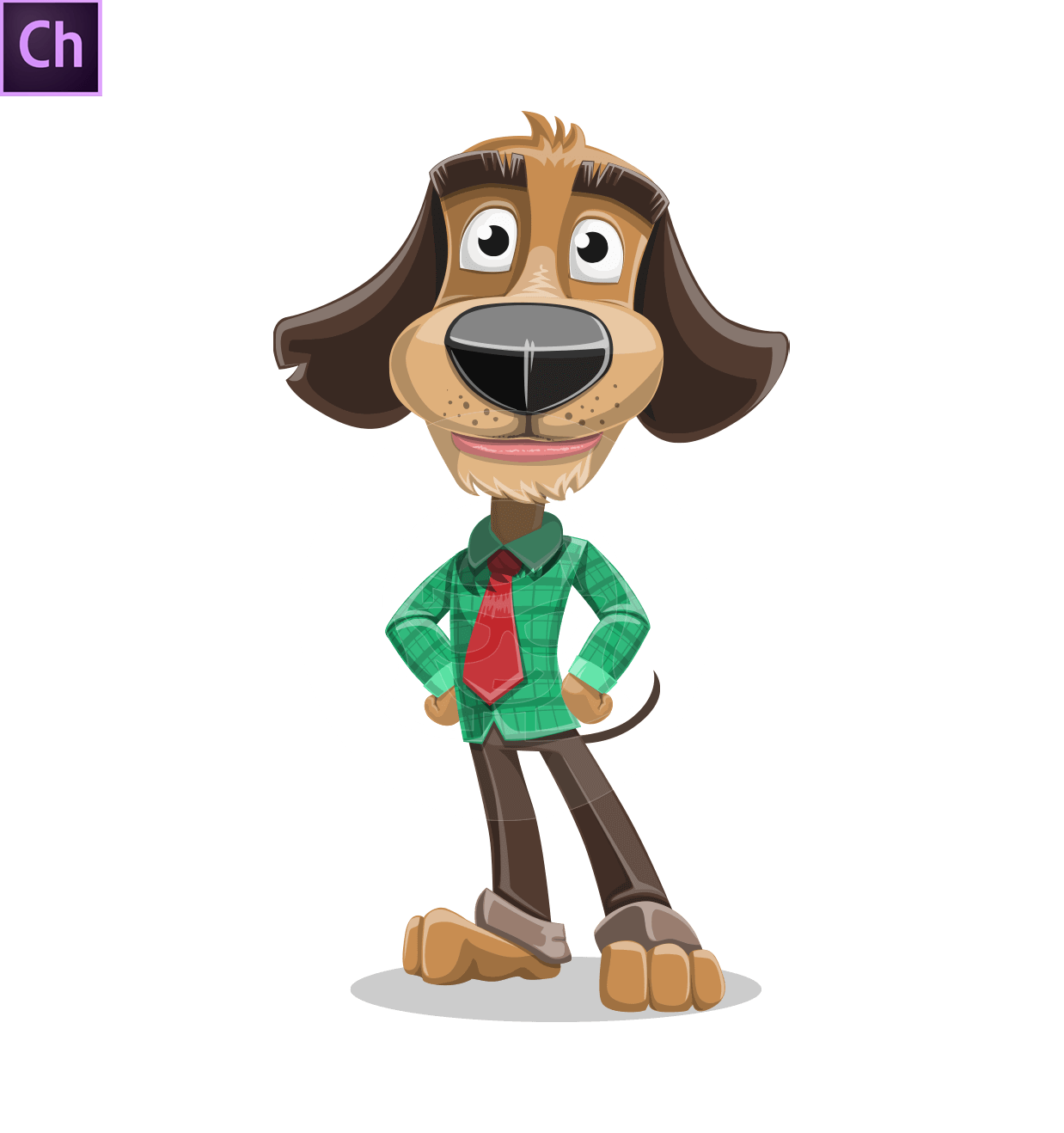 Business Dog Character Animator Puppet GraphicMama