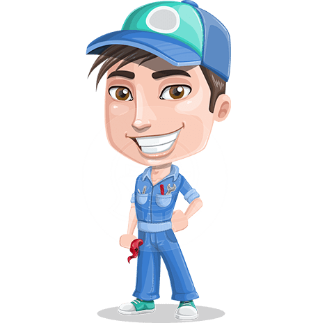 Cute Mechanic Boy Character Animator Puppet