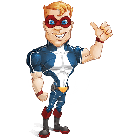 Superhero with Mask Puppet