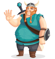 Male Viking Cartoon Character Set