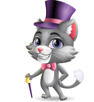 Cat With Hat Cartoon Vector Character