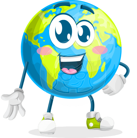 Earth Cartoon Vector Character
