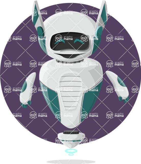 Cartoon Robot Clipart Bundle - Cartoon Flying Robot
