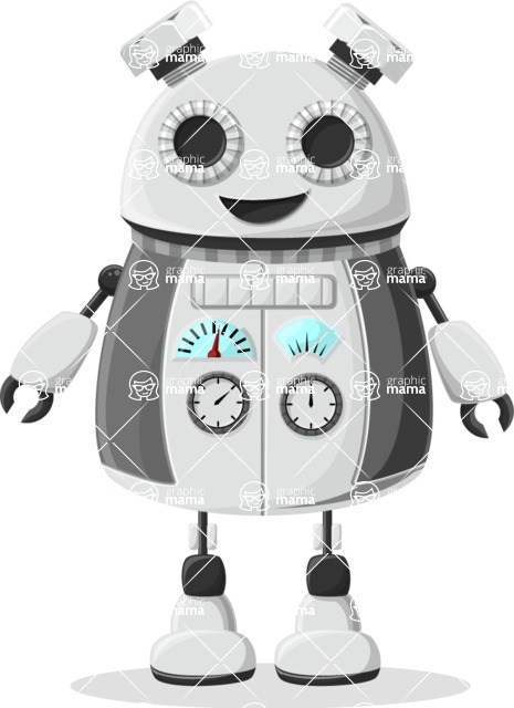 Cartoon Robot Clipart Bundle - Cartoon Funny Robot Dog