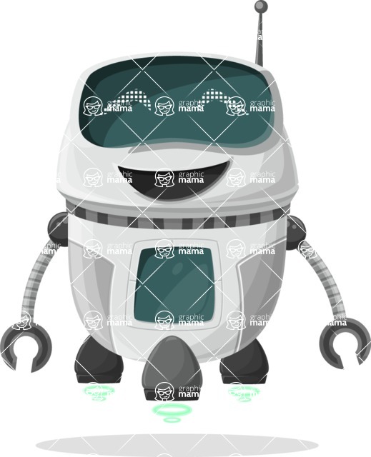 Cartoon Robot Clipart Bundle - Funny Little Robot Kid Cartoon