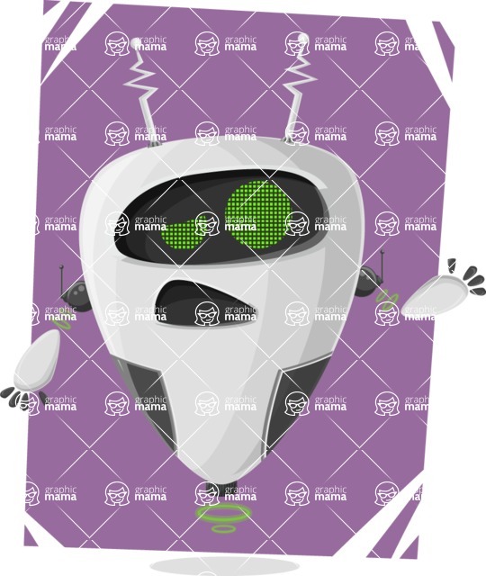 Cartoon Robot Clipart Bundle - Futuristic Cartoon Robot
