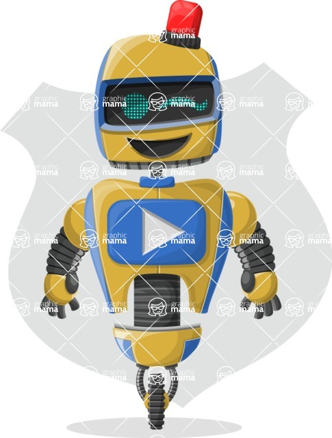 Cartoon Robot Clipart Bundle - Video Player Robot Cartoon