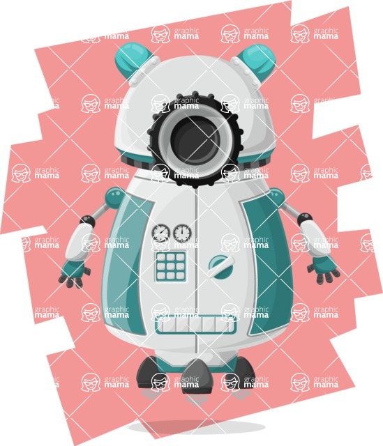 Cartoon Robot Clipart Bundle - Abstract Cartoon Robot