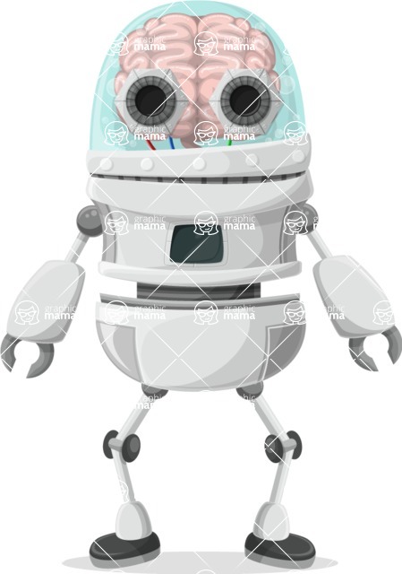 Cartoon Robot Clipart Bundle - Cartoon Alien Robot