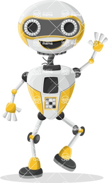 Cartoon Robot Clipart Bundle - Human-like Robot Cartoon