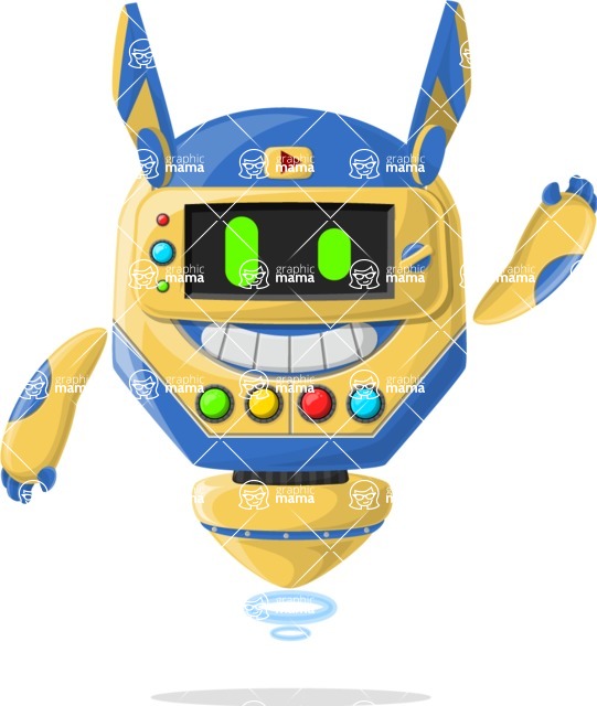 Cartoon Robot Clipart Bundle - Colorful Robot Cartoon