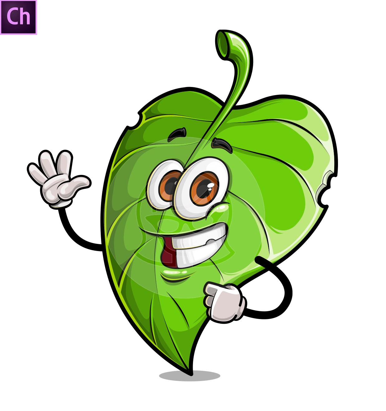 Green Leaf Character Animator Puppet