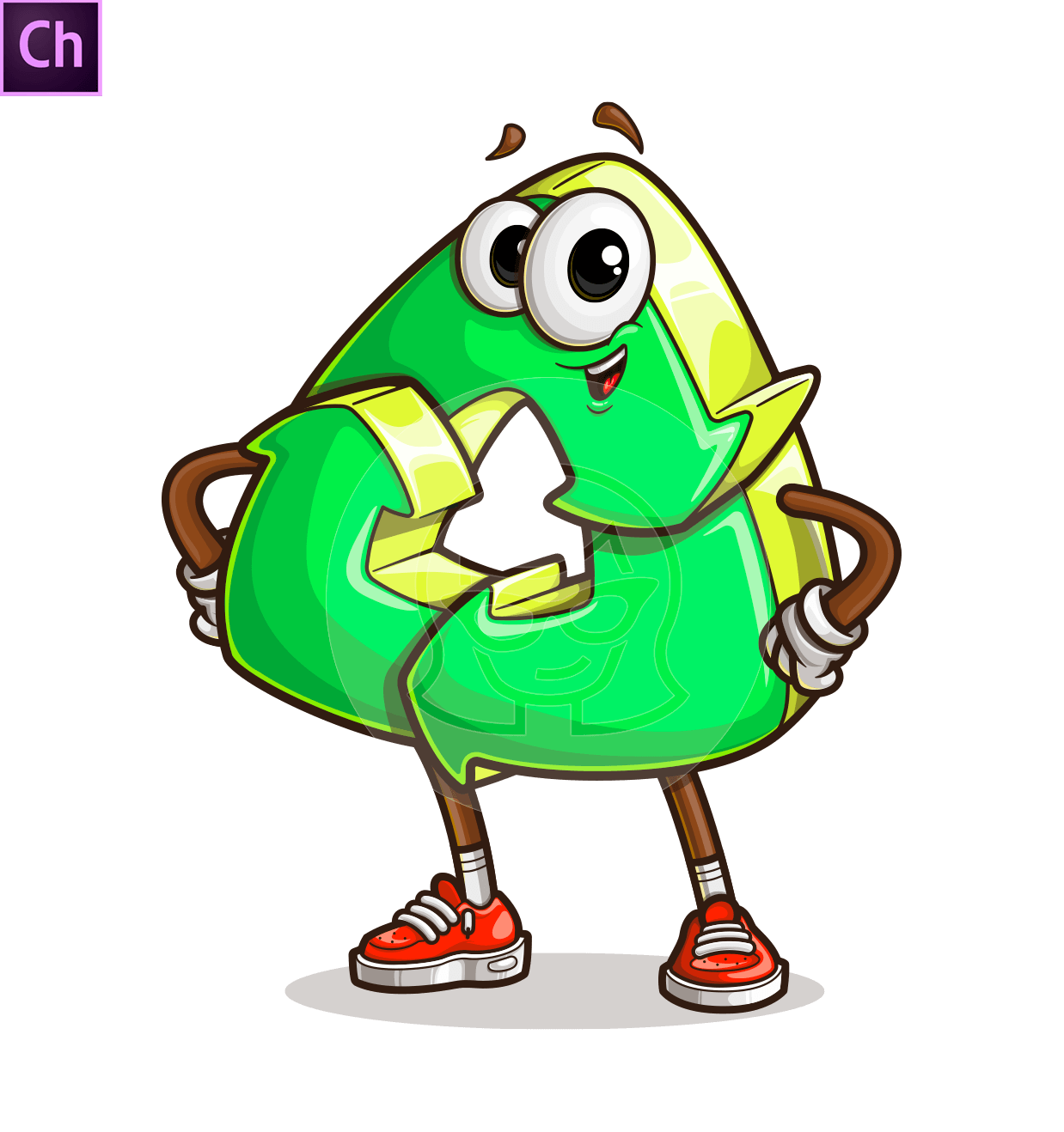 Recycle Sign Character Animator Puppet