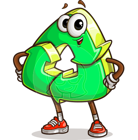 Recycle Sign Character Animator Puppet