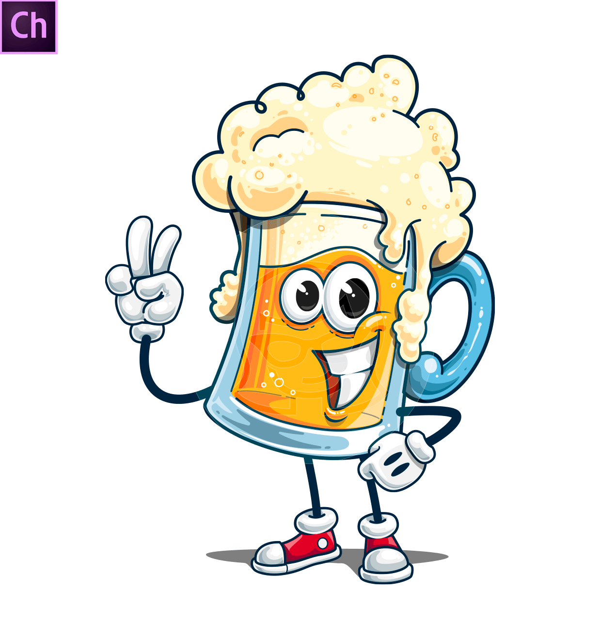 Glass of Beer Character Animator Puppet