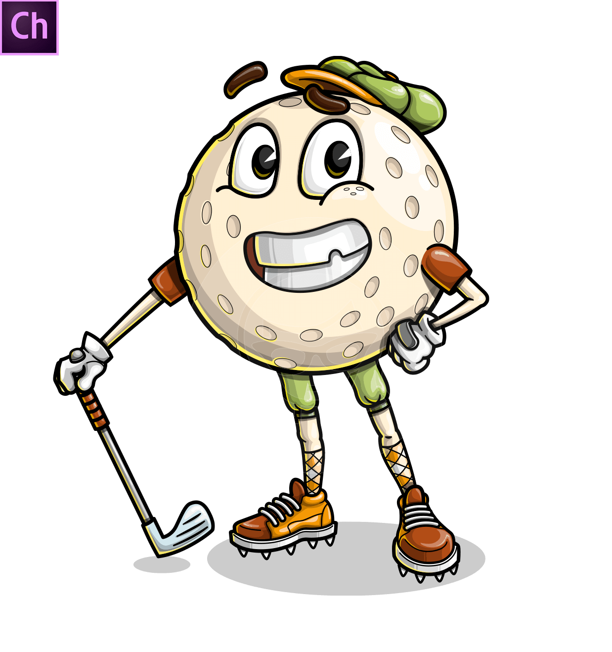 Golf Ball Character Animator Puppet