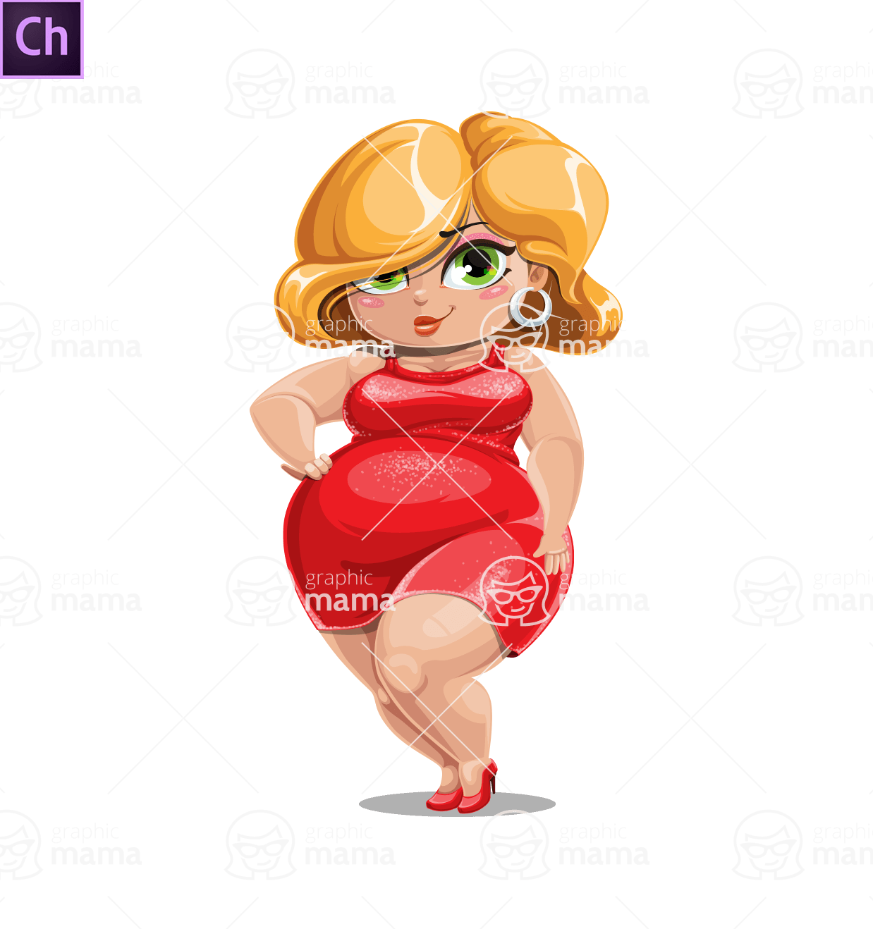 Curvy Girl Character Animator Puppet