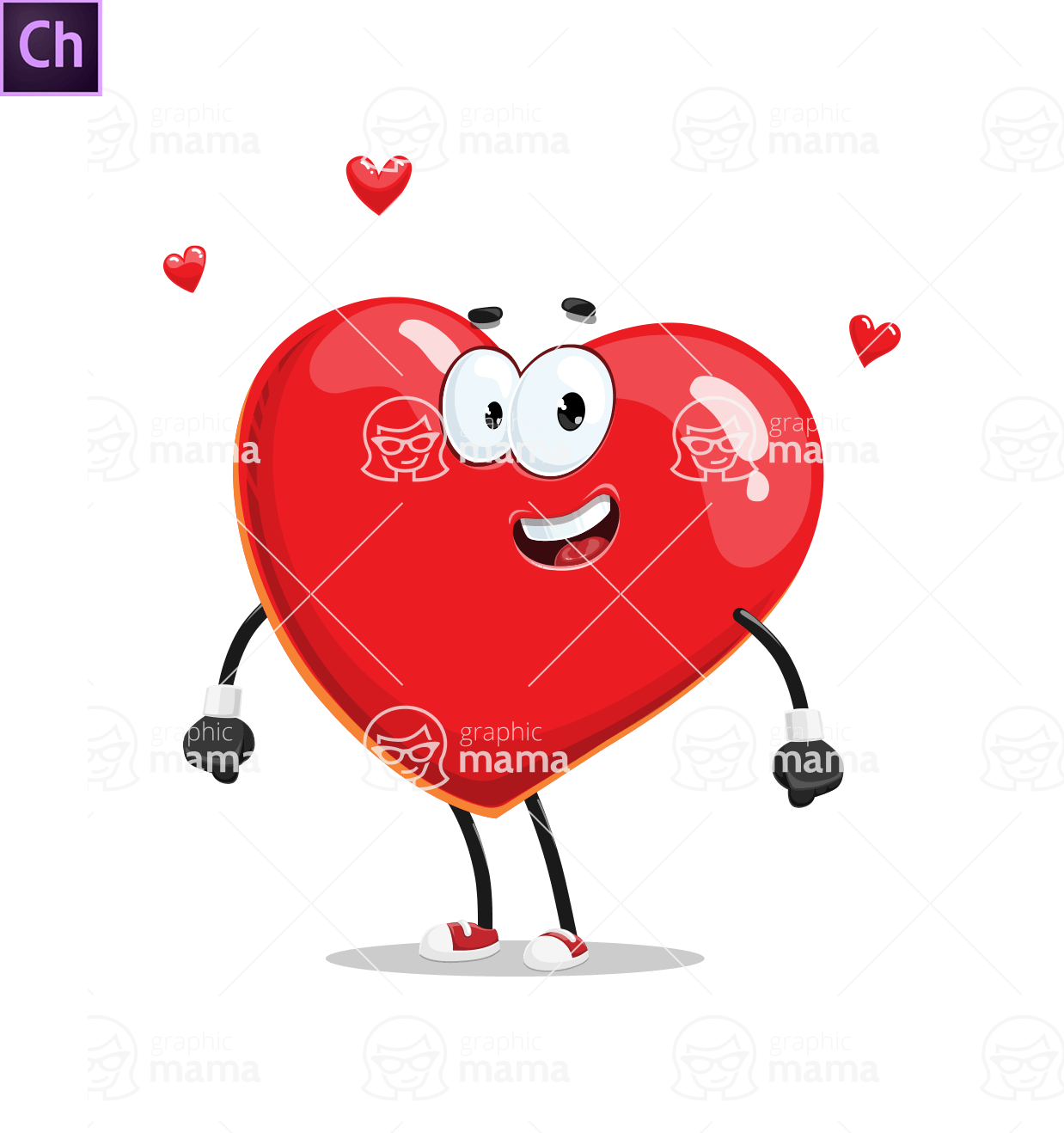 Cartoon Heart Character Animator Puppet
