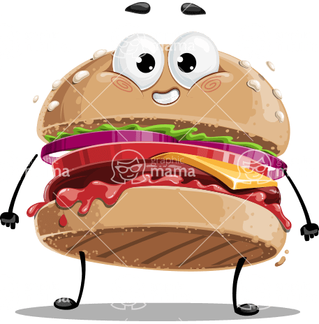 Cartoon Burger Character Animator Puppet