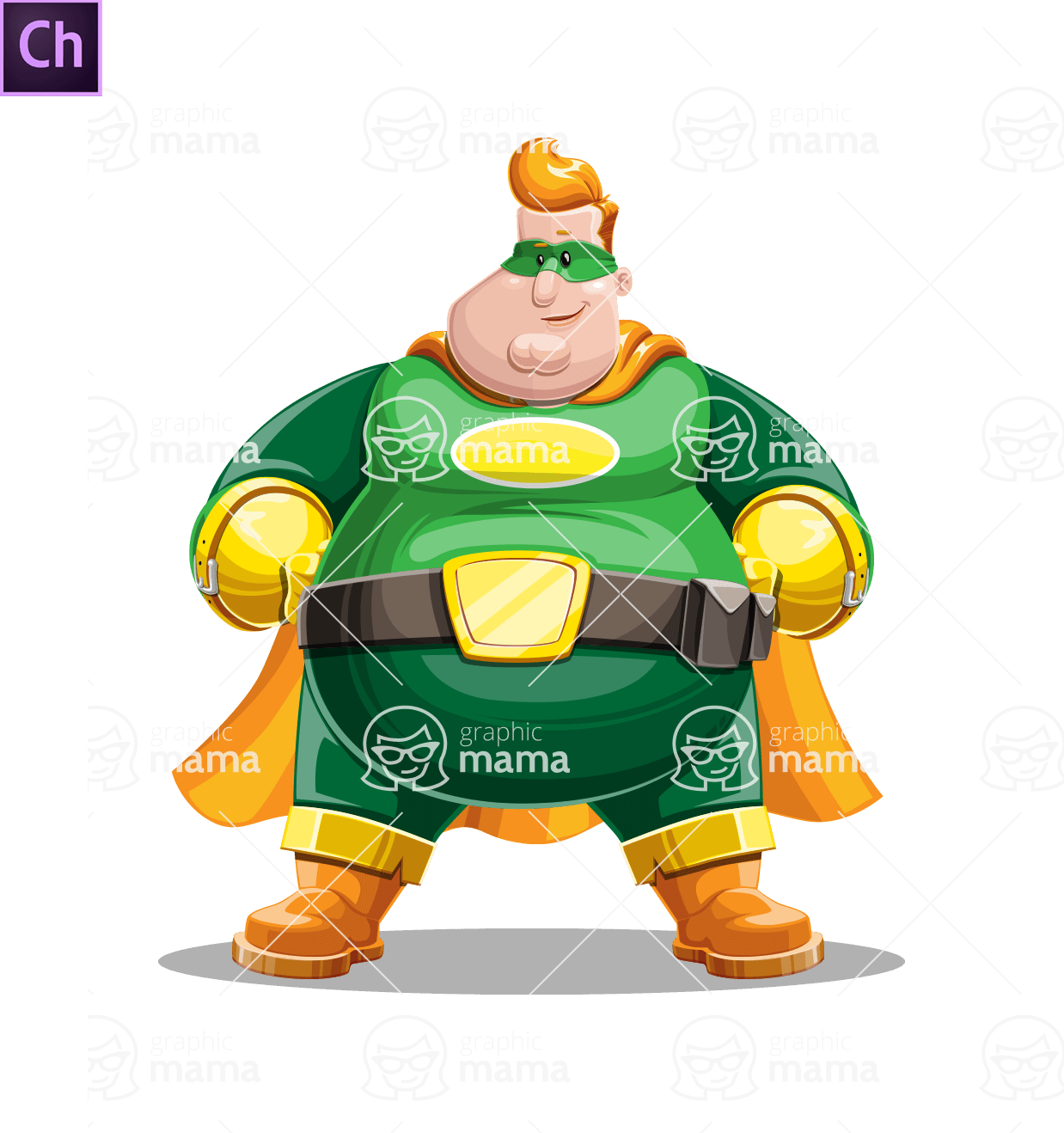 Big Stout Superhero Character Animator Puppet