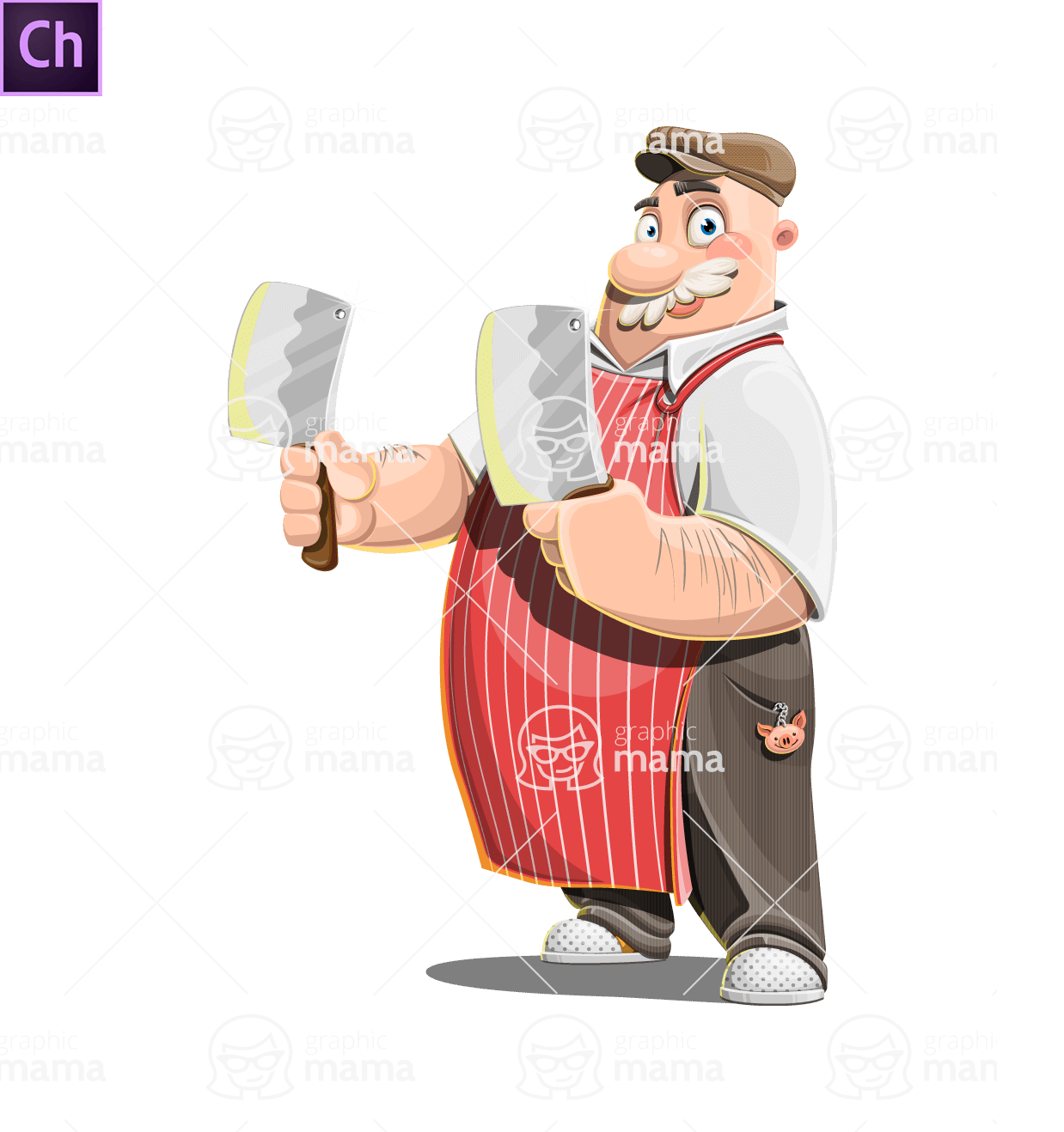 Funny Butcher Character Animator Puppet