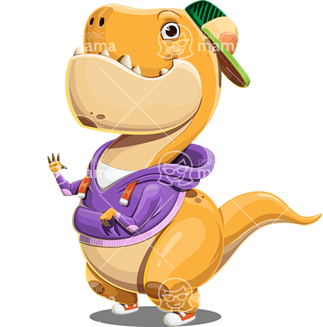 Yellow Dinosaur Character Animator Puppet