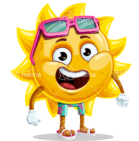 Fun Summer Sun Character Animator Puppet