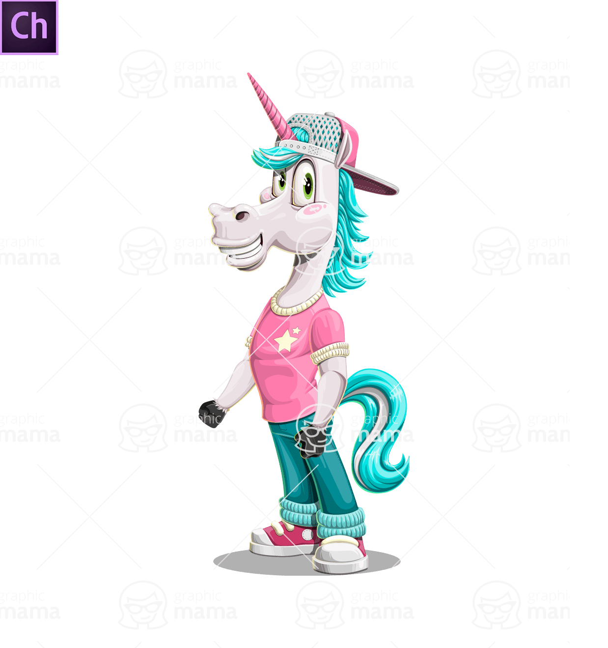 Cool Young Unicorn Character Animator Puppet