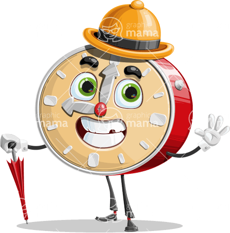 Vintage Clock Character Animator Puppet