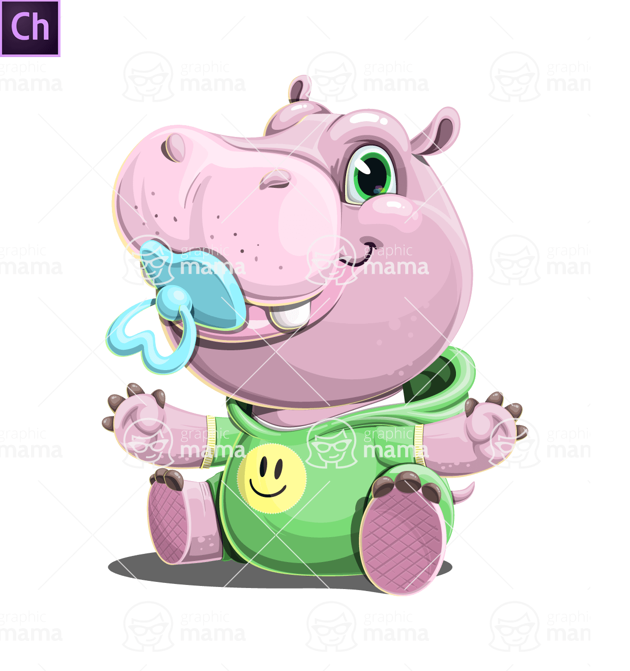 Little Hippo Character Animator Puppet