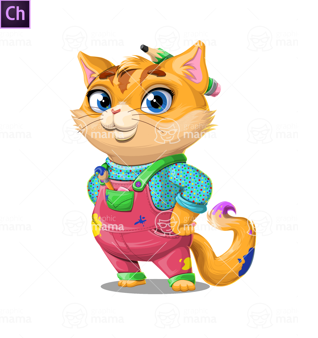 Artistic Cat Character Animator Puppet