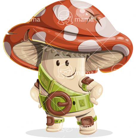 Cartoon Mushroom Character Animator Puppet