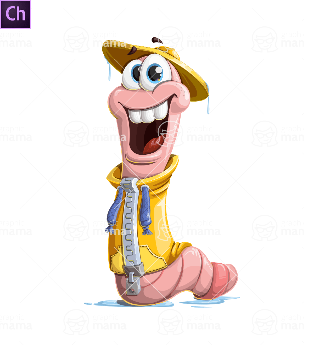 Worm Character Animator Puppet