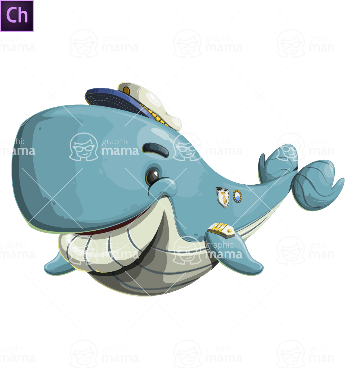 Whale Character Animator Puppet