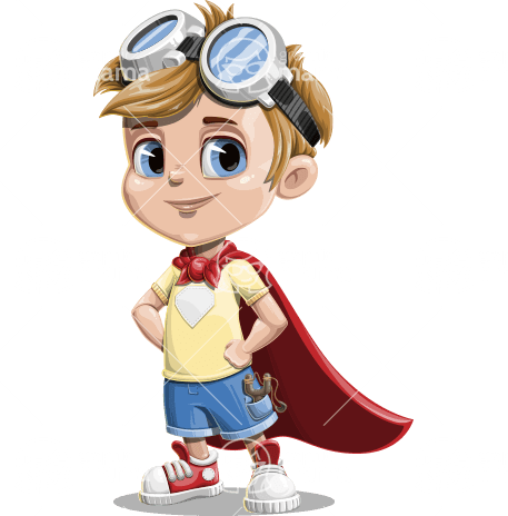 School Boy with a Cape Character Animator Puppet