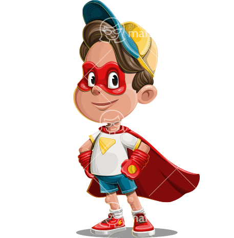 Superhero Boy with Mask Character Animator Puppet