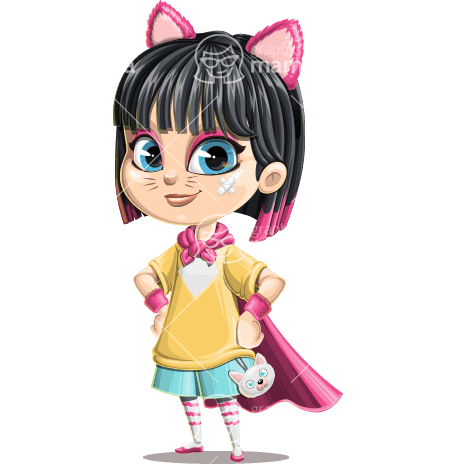 Cute Little Superhero Girl Puppet