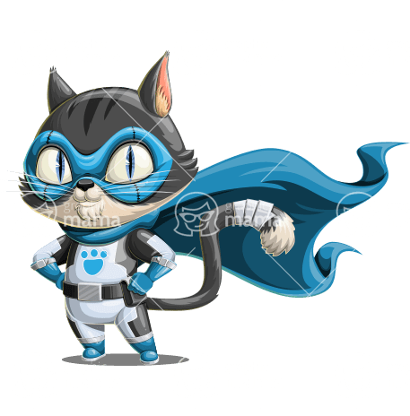 Cute Superhero Cat Character Animator Puppet