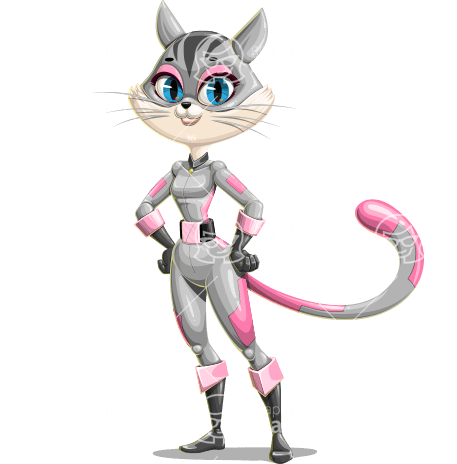 Pretty Female Superhero Cat Puppet