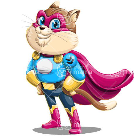 Powerful Superhero Cat Character Animator Puppet