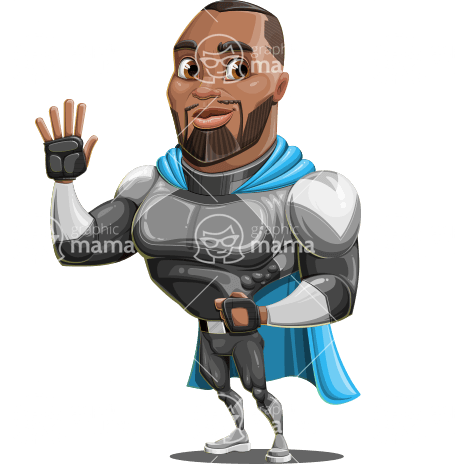 African-American Superhero with Beard Puppet