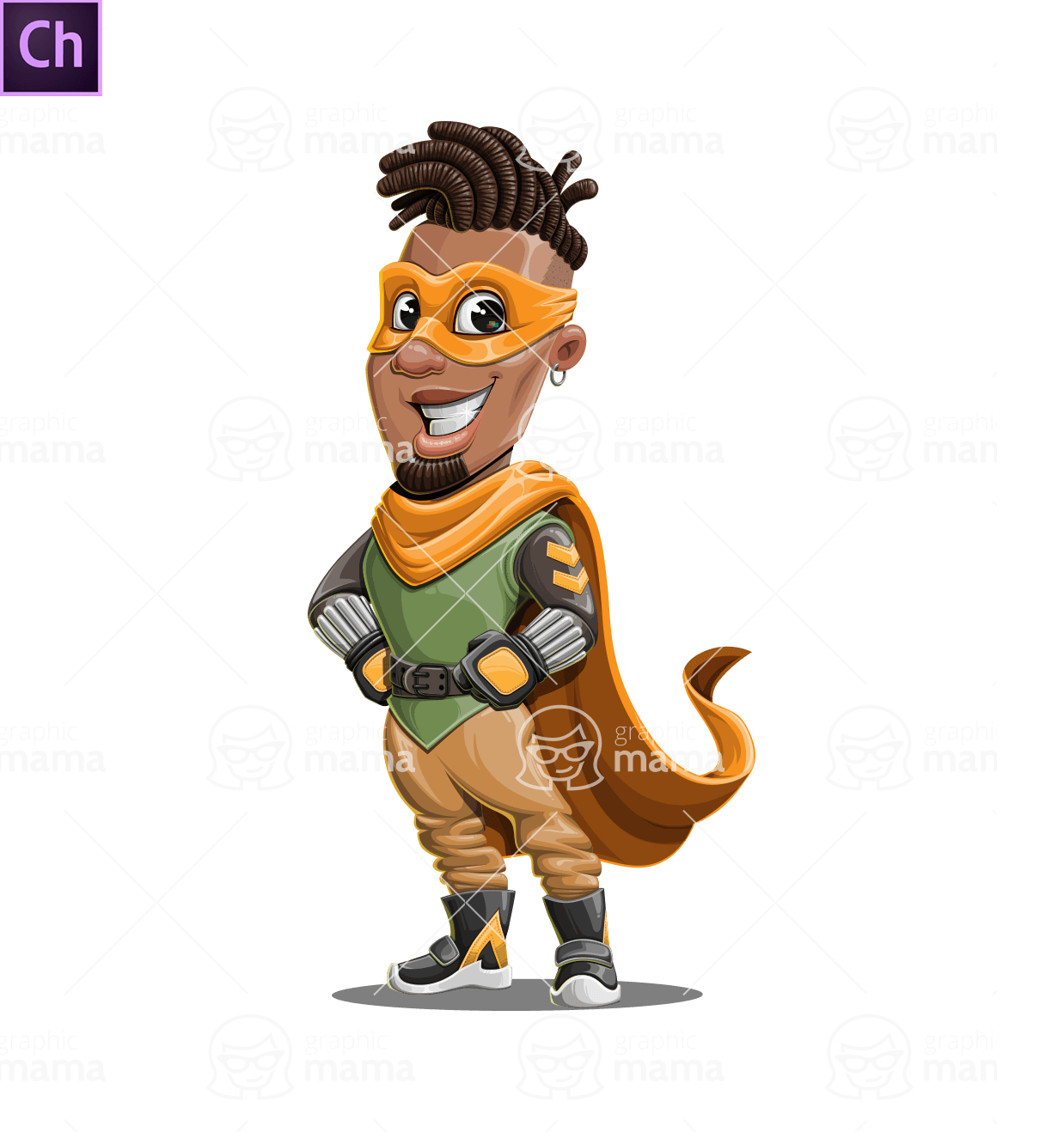 Cool African-American Super Hero Puppet