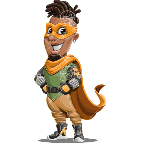 Cool African-American Super Hero Puppet