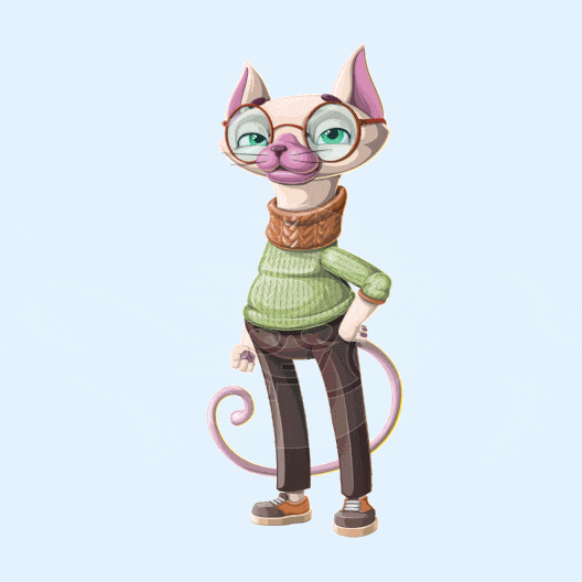Smart Cat Animated GIFs Collection GraphicMama